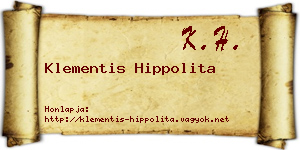 Klementis Hippolita névjegykártya